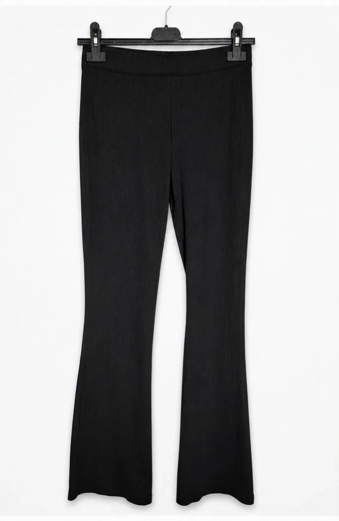 Pantalon flare noir côtelé H&M taille S – Coupe évasée tendance